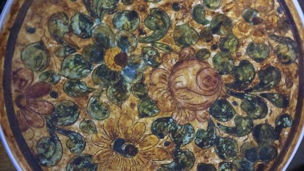 Piatto Vintage in Ceramica Italiana Dipinto a Mano