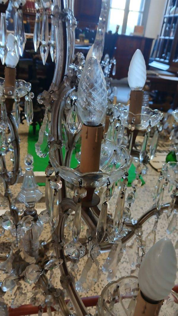 lampadario vintage cristallo