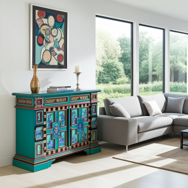 Antica credenza servante dipinta