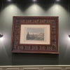 Antica incisione originale con cornice intagliata 1840