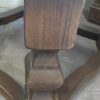 Gamba intaglio tavolino quadrato con scacchiera in pietra dura