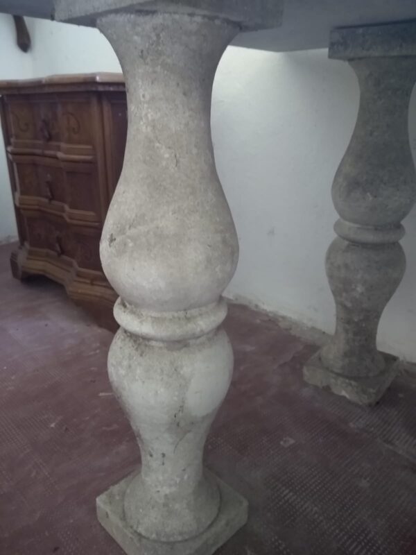 Gambe tavolo rattangolare vintage top in marmo policromo