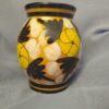 Vaso italiano antico in terracotta con motivi floreali