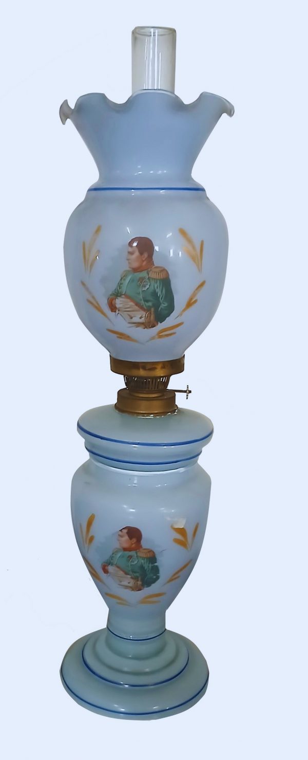 Lampada azzurra Napoleone opaline