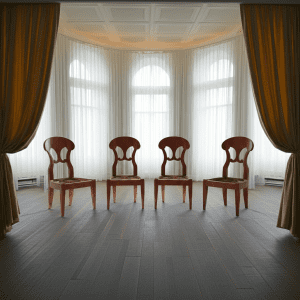 set quattro sedie Bedermeier