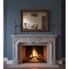 Specchio rettangolare con cornice oro