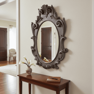 Specchiera con cornice intagliata