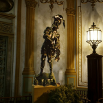 Fusione vintage statua in bronzo