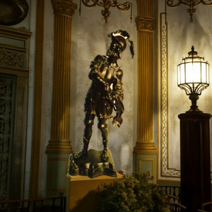 Fusione vintage statua in bronzo