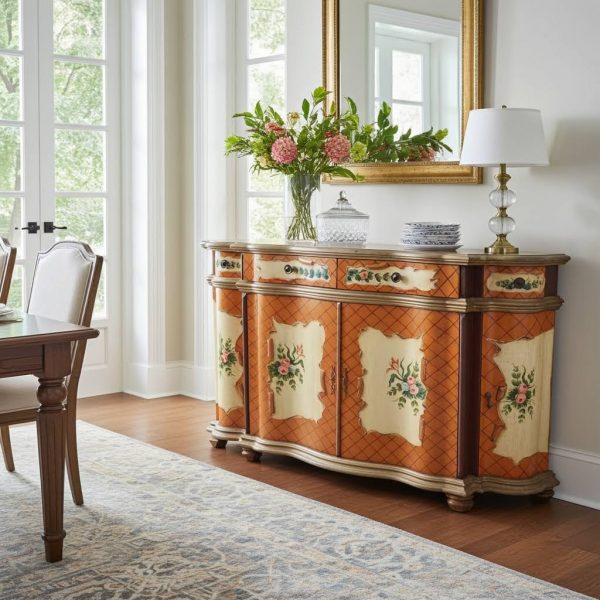 Credenza originale provenzale arancio
