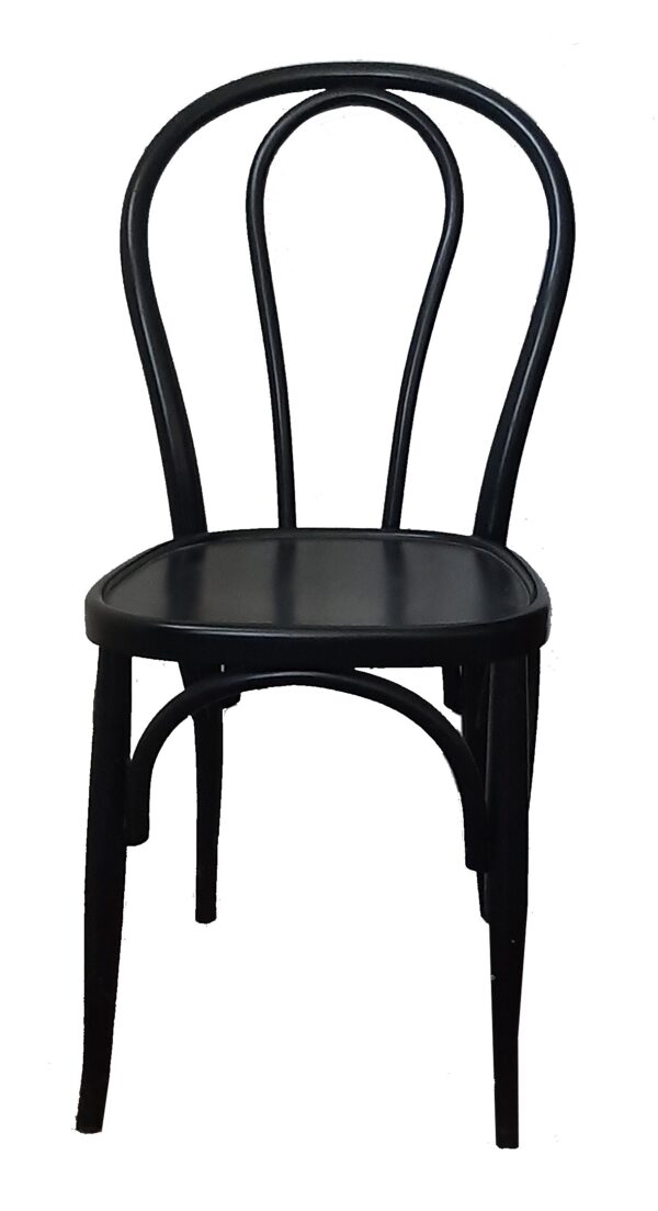 Set sei sedie antiche vintage nere